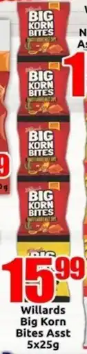Three Star Cash and Carry Willards Big Korn Bites offer