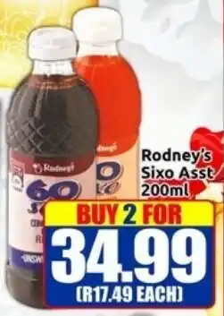 Three Star Cash and Carry Rodney's Sixo offer