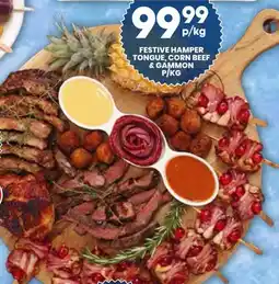 Econo Foods Festive hamper tongue, corn beef & gammon offer