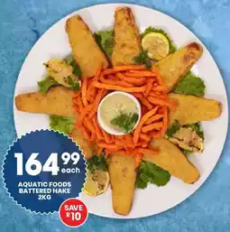 Econo Foods Aquatic foods battered hake offer