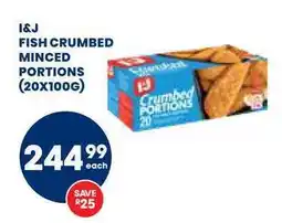 Econo Foods I&J fish crumbed minced portions offer
