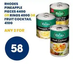 Econo Foods rhodes pineapple pieces or rings or fruit cocktail offer