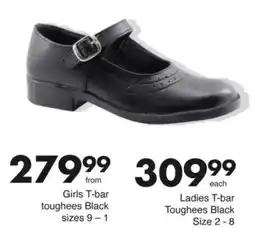 Save Hyper Girls T-bar toughees Black offer