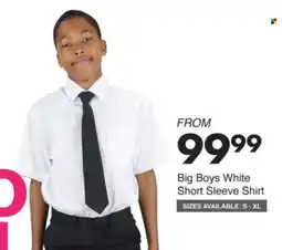 Save Hyper Big Boys White Short Sleeve Shirt offer