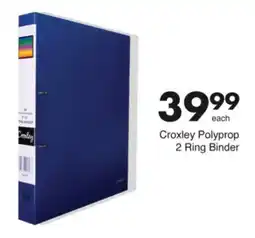 Save Hyper Croxley Polyprop 2 Ring Binder offer