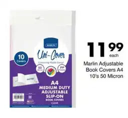 Save Hyper Marlin Adjustable Book Covers A4 50 Micron offer