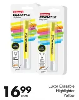 Save Hyper Luxor Erasable Highlighter Yellow offer