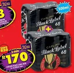 Shoprite Liquor Carling black label beer cans offer
