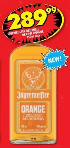 Shoprite Liquor Jägermeister original/ orange liqueur offer