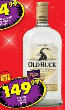 Shoprite Liquor Old buck dry gin offer