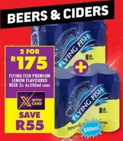 Shoprite Liquor Flying fish lemon flavoured beer cans offer
