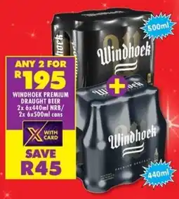 Shoprite Liquor Windhoek premium draught beer nrb/ cans offer