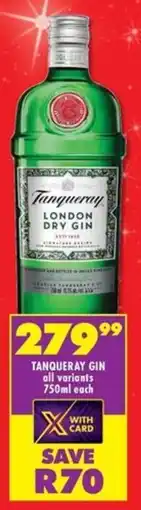 Shoprite Liquor Tanqueray gin offer