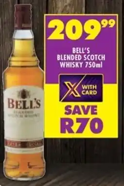 Shoprite Liquor Bell's blended scotch whisky offer