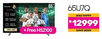 Hisense 65" U7 Mini-LED 144Hz QLED Smart TV