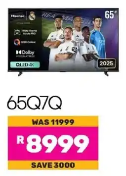 Game Hisense 65" QLED 4K Smart TV offer