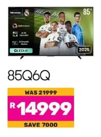 Hisense 85" QLED 4K 60Hz Smart TV