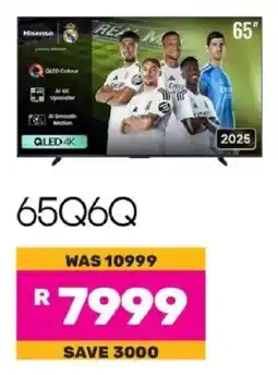 Game Hisense 65" QLED 4K 60Hz Smart TV offer