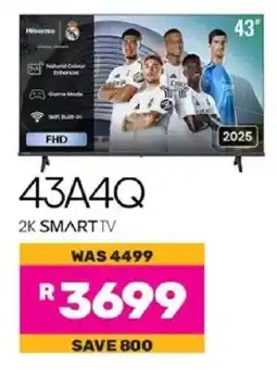 Game Hisense 43" FHD 2K Smart TV offer
