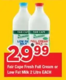 OK Grocer Fair Cape Fresh Full Cream or Low Fat Milk offer
