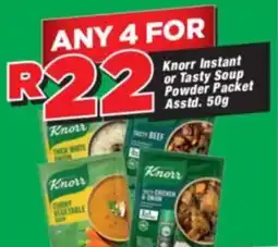 OK Grocer Knorr Instant or Tasty Soup Powder Packet offer