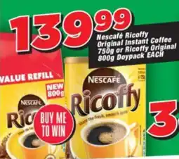 OK Grocer Nescafé Ricoffy Original Instant Coffee or Ricoffy Original Doypack offer