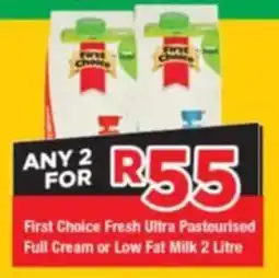 OK Grocer First Choice Fresh Ultra Pasteurised Full Cream or Low Fat Milk offer