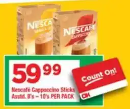 OK Grocer Nescafé Cappuccino Sticks offer