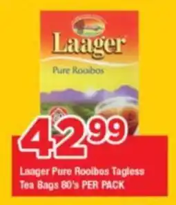 OK Grocer Laager Pure Rooibos Tagless Tea Bags offer