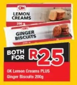 OK Grocer OK Lemon Creams plus Ginger Biscuits offer