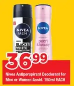 OK Grocer Nivea Antiperspirant Deodorant for Men or Women offer