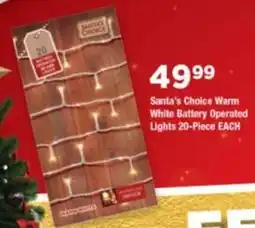 OK Grocer Santa's Choice Warm White Battery Operated Lights offer