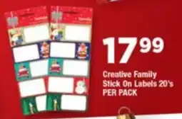 OK Grocer Creative Family Stick On Labels offer