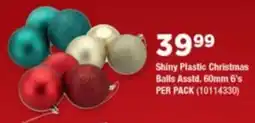 OK Grocer Shiny Plastic Christmas Balls offer