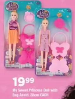 OK Grocer My Sweet Princess Doll with Bag offer