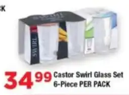 OK Grocer Castor Swirl Glass Set offer
