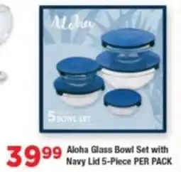 OK Grocer Aloha Glass Bowl Set with Navy Lid offer