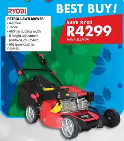 Chamberlain Ryobi petrol lawn mower offer