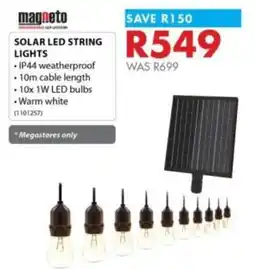 Chamberlain Magneto solar led string lights offer