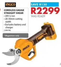 Chamberlain Ingco cordless gauge straight shear offer