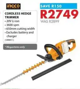 Chamberlain Ingco cordless hedge trimmer offer