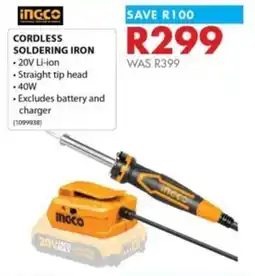 Chamberlain Ingco cordless soldering iron offer