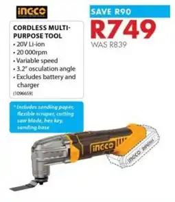 Chamberlain Ingco cordless multi-purpose tool offer