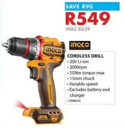 Chamberlain Ingco cordless drill offer