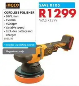 Chamberlain Ingco cordless polisher offer