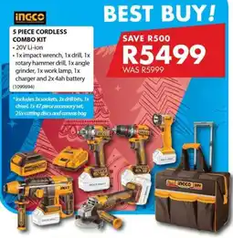 Chamberlain Ingco cordless combo kit offer