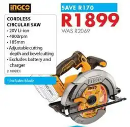 Chamberlain Ingco cordless circular saw offer