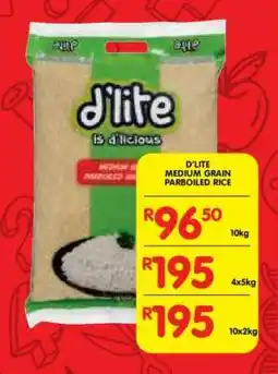 Shoprite D'LITE MEDIUM GRAIN PARBOILED RICE offer