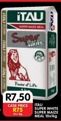 Shoprite ITAU SUPER WHITE SUPER MAIZE MEAL 10x1kg offer