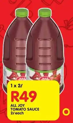 Shoprite ALL JOY TOMATO SAUCE offer